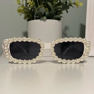 Pearl Rectangular Sunglasses